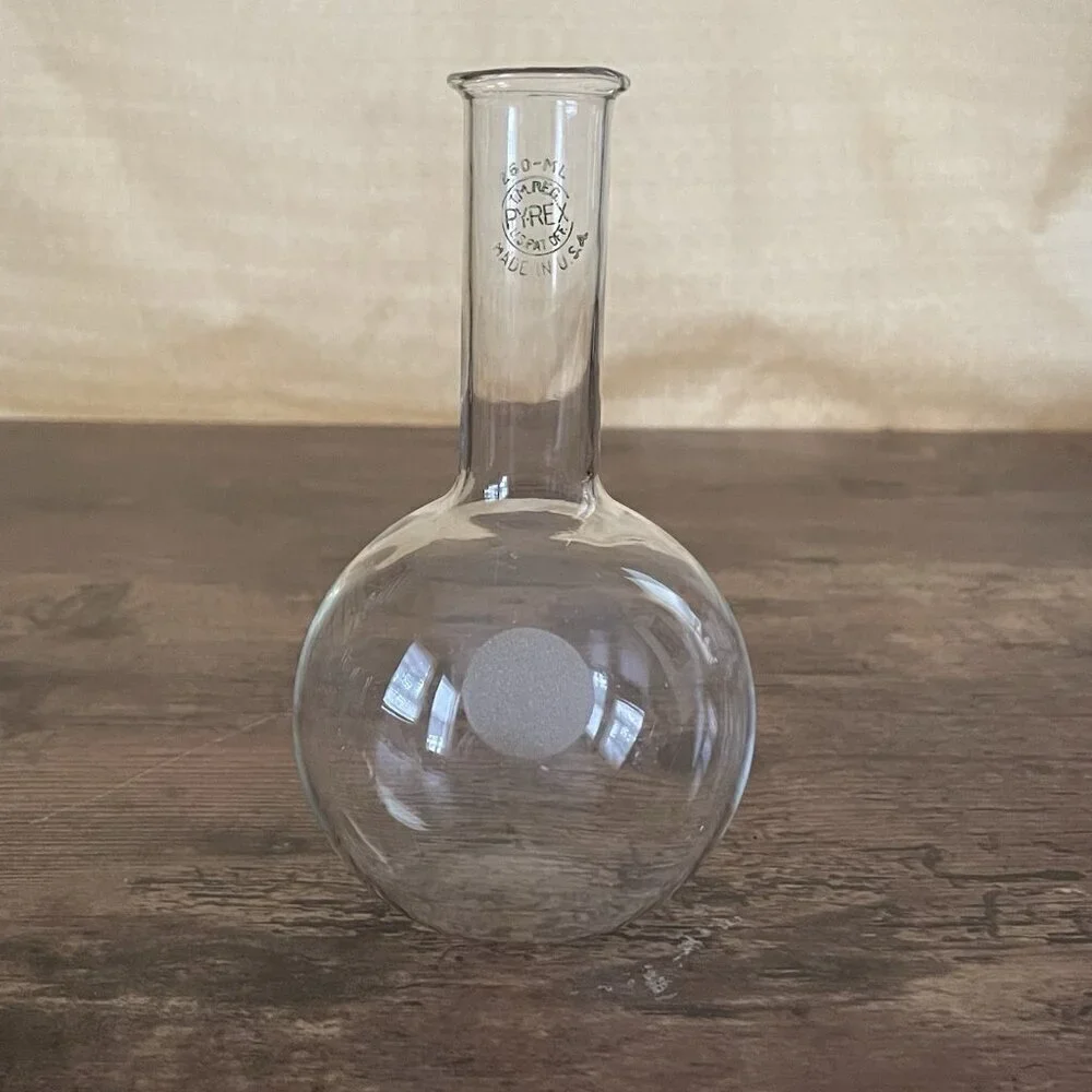 Vintage Pyrex Lab Flasks 250 ML Set of 4 Apothecary Flat Bottom Propagation Vase